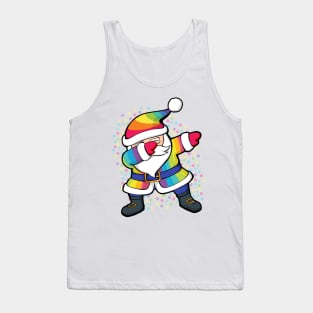 Rainbow Dabbing Santa Tank Top